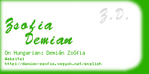 zsofia demian business card
